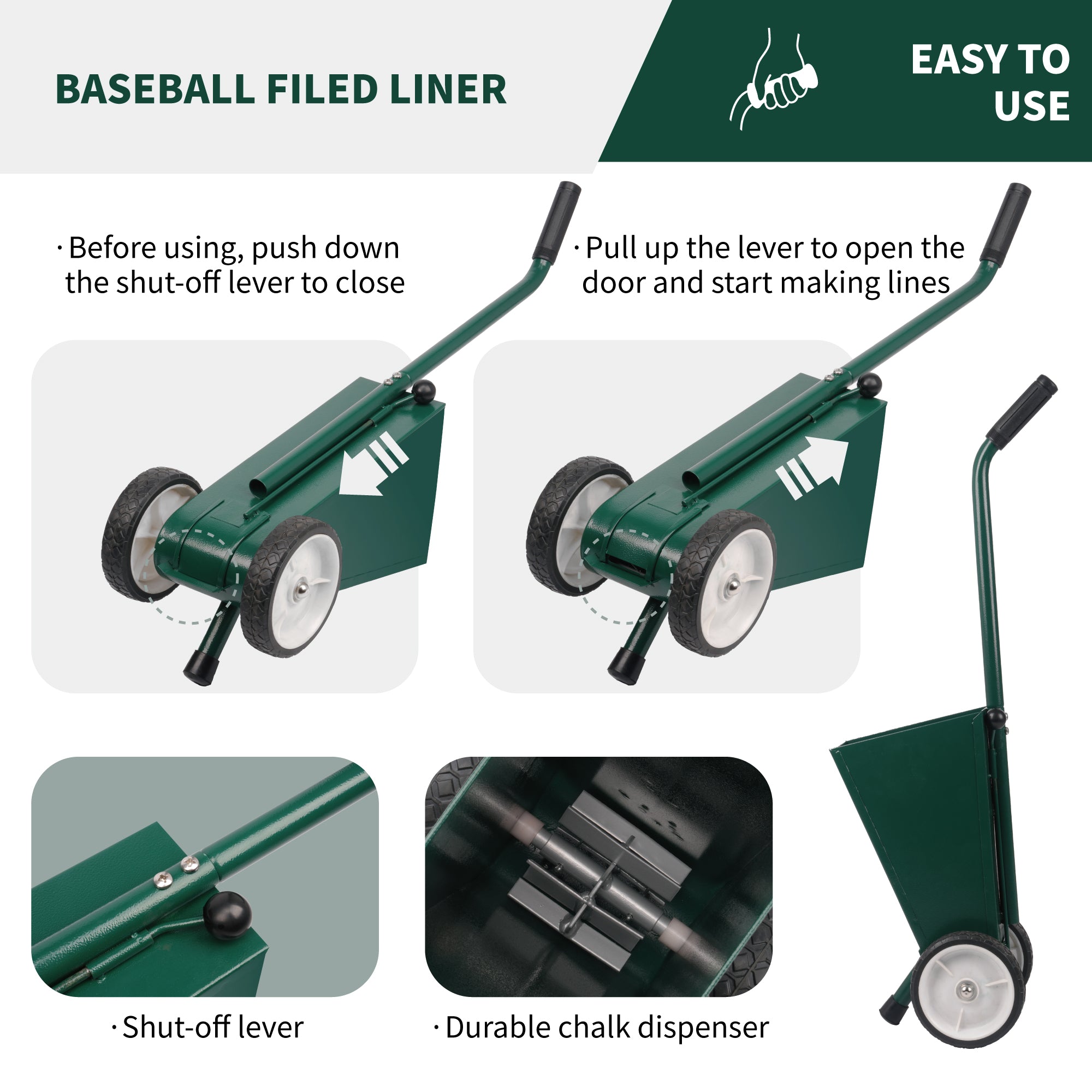 Filed Chalker for Baseball and Softball Field, Dry Line Marker, 10 Lbs