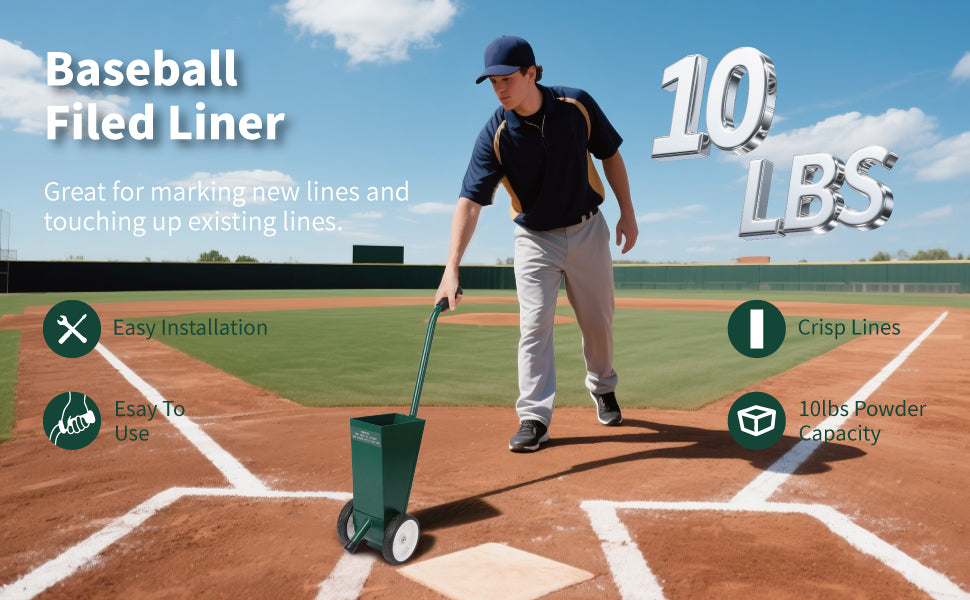 Filed Chalker for Baseball and Softball Field, Dry Line Marker, 10 Lbs