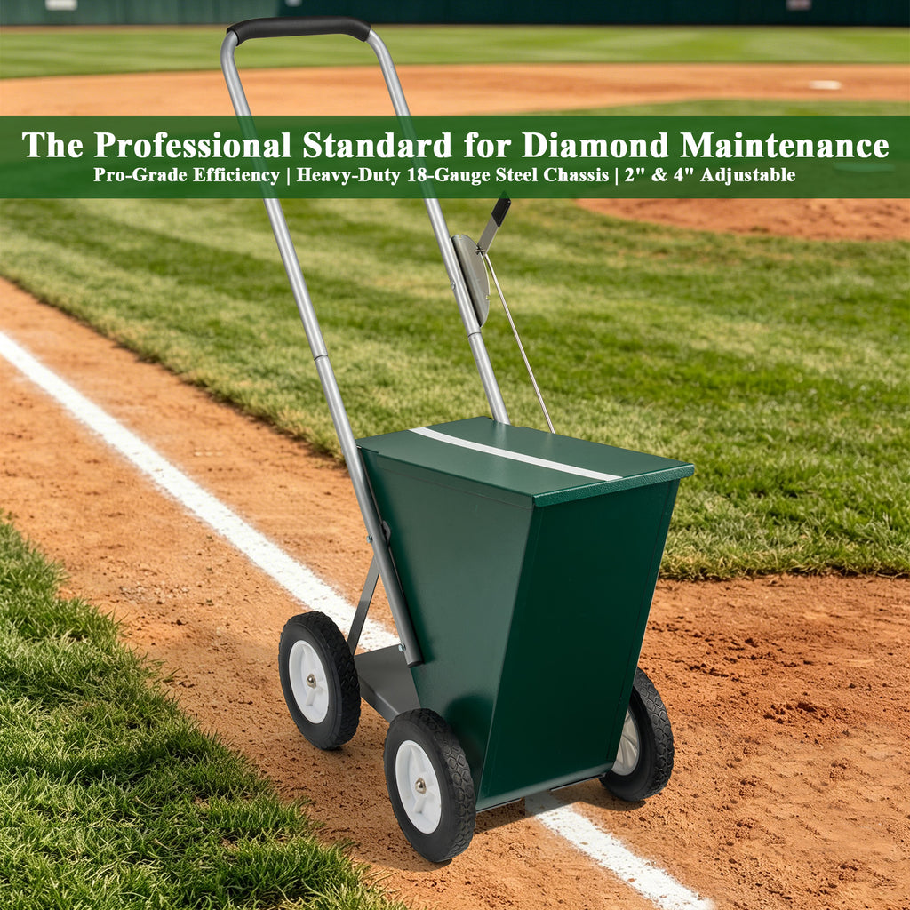 Field chalker for Baseball andSoftball Field, Dry Line Marker, 2" and 4" Wide Lines Adjustable, 50 Lbs