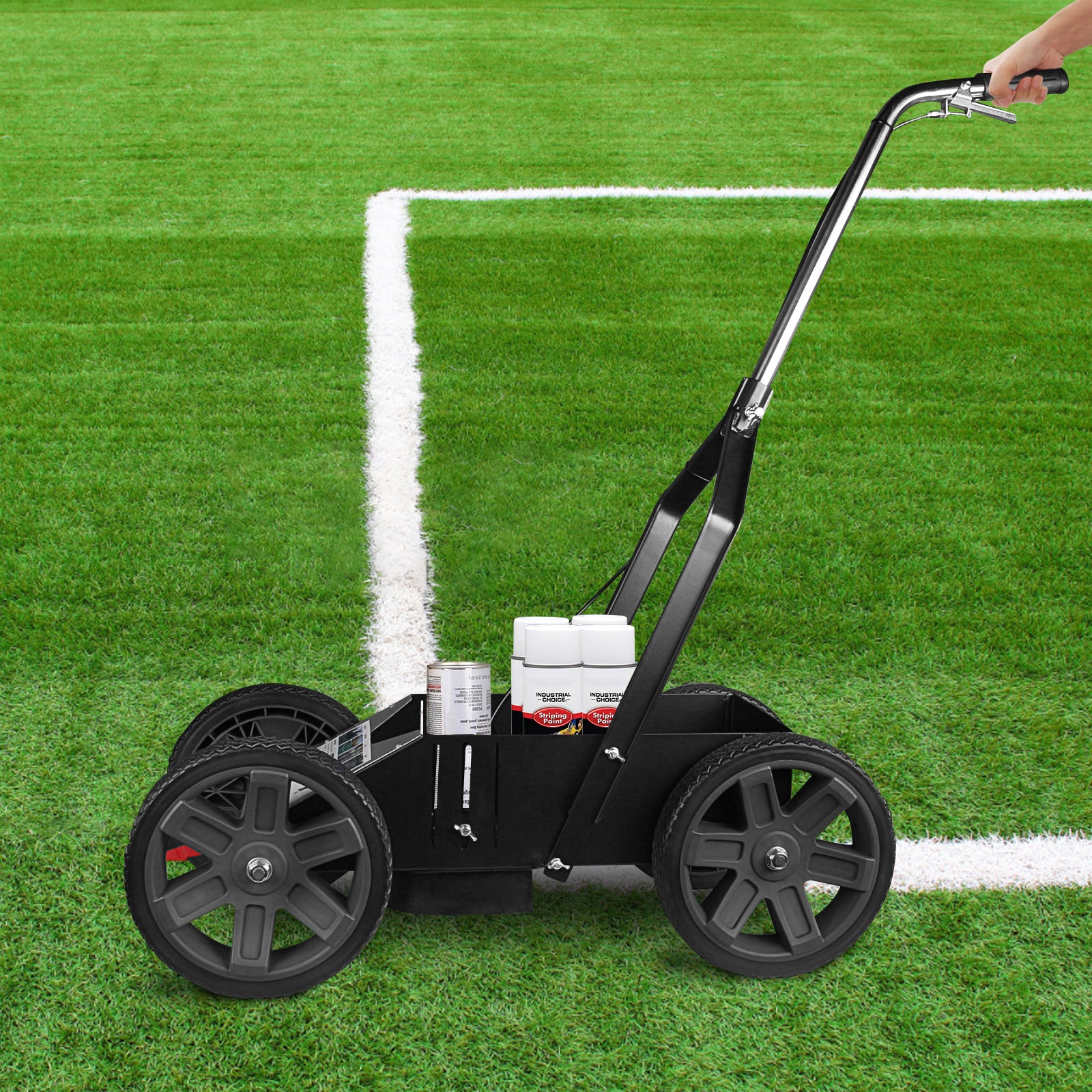 High-Performance Striping Line Marking Machine for Athletic Fields, Work with Inverted Striping Spray Paint