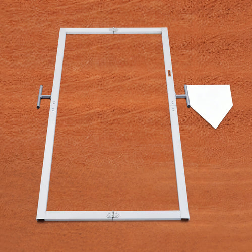 Batter's Box Template, Aluminum, Foldable, Heavy-Duty, for Baseball and Softball Field, Coaching Accessory