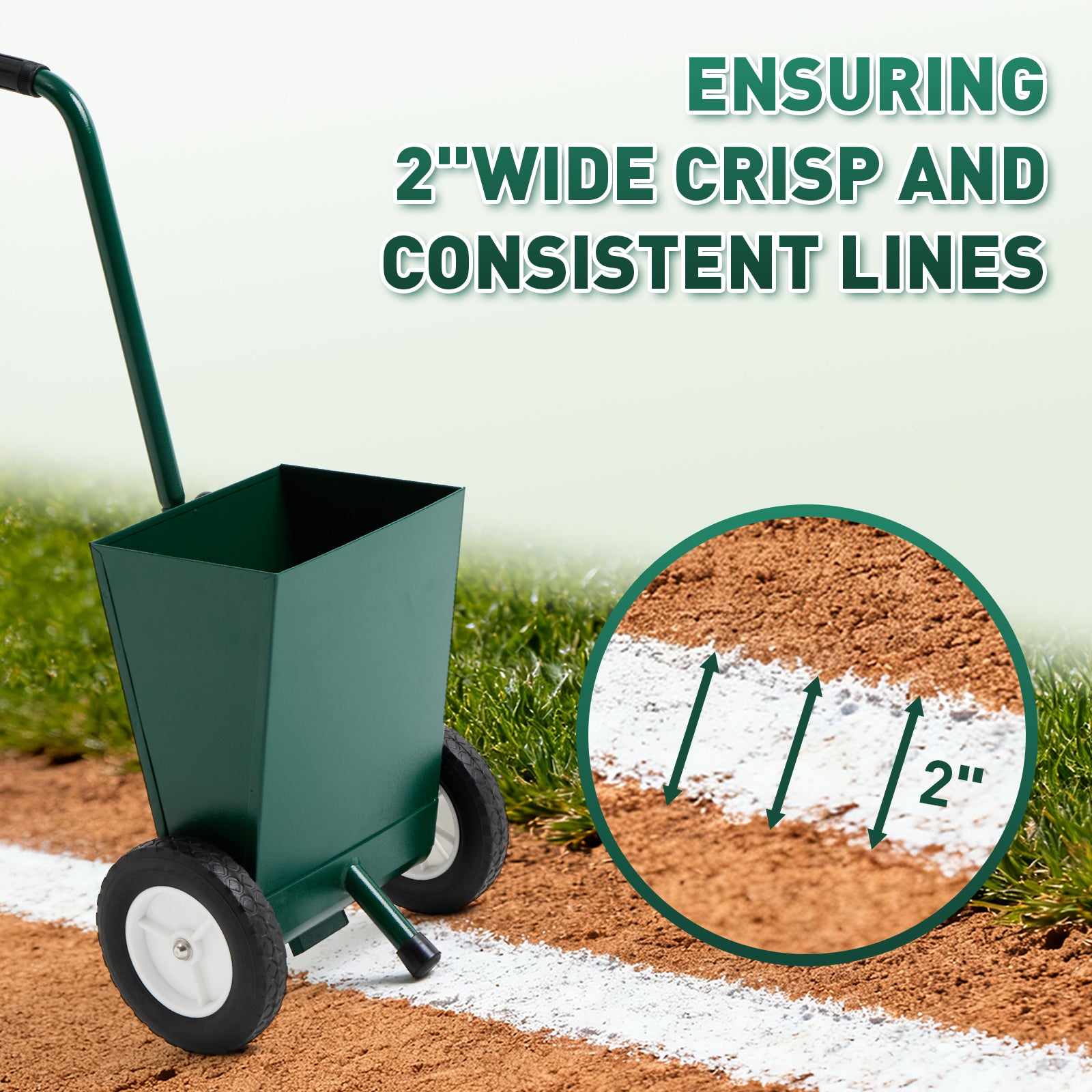 Filed Chalker for Baseball and Softball Field, Dry Line Marker, 25 Lbs
