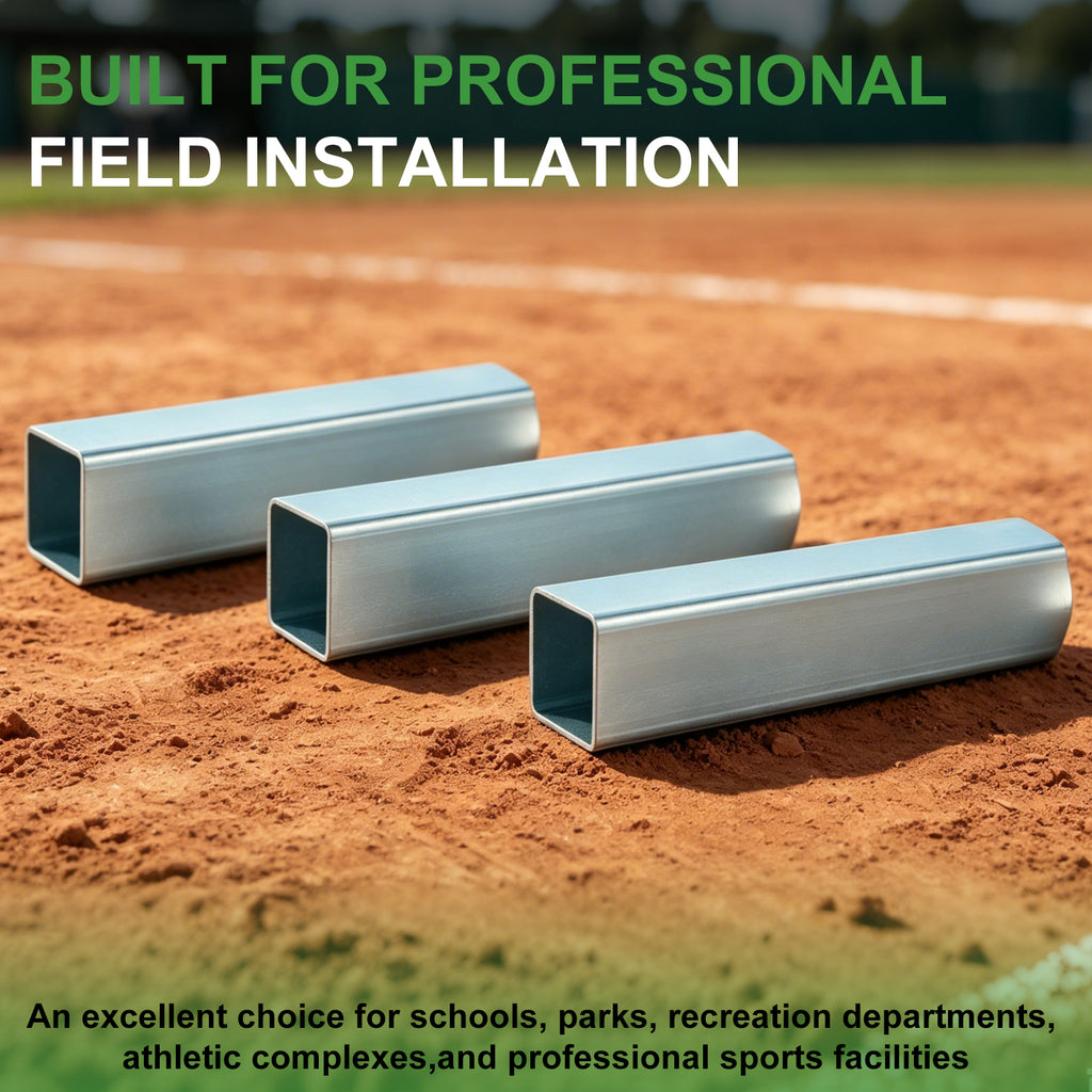 Crimped Style Baseball Ground Anchor, Fits Standard 1.5” Square Base Stem