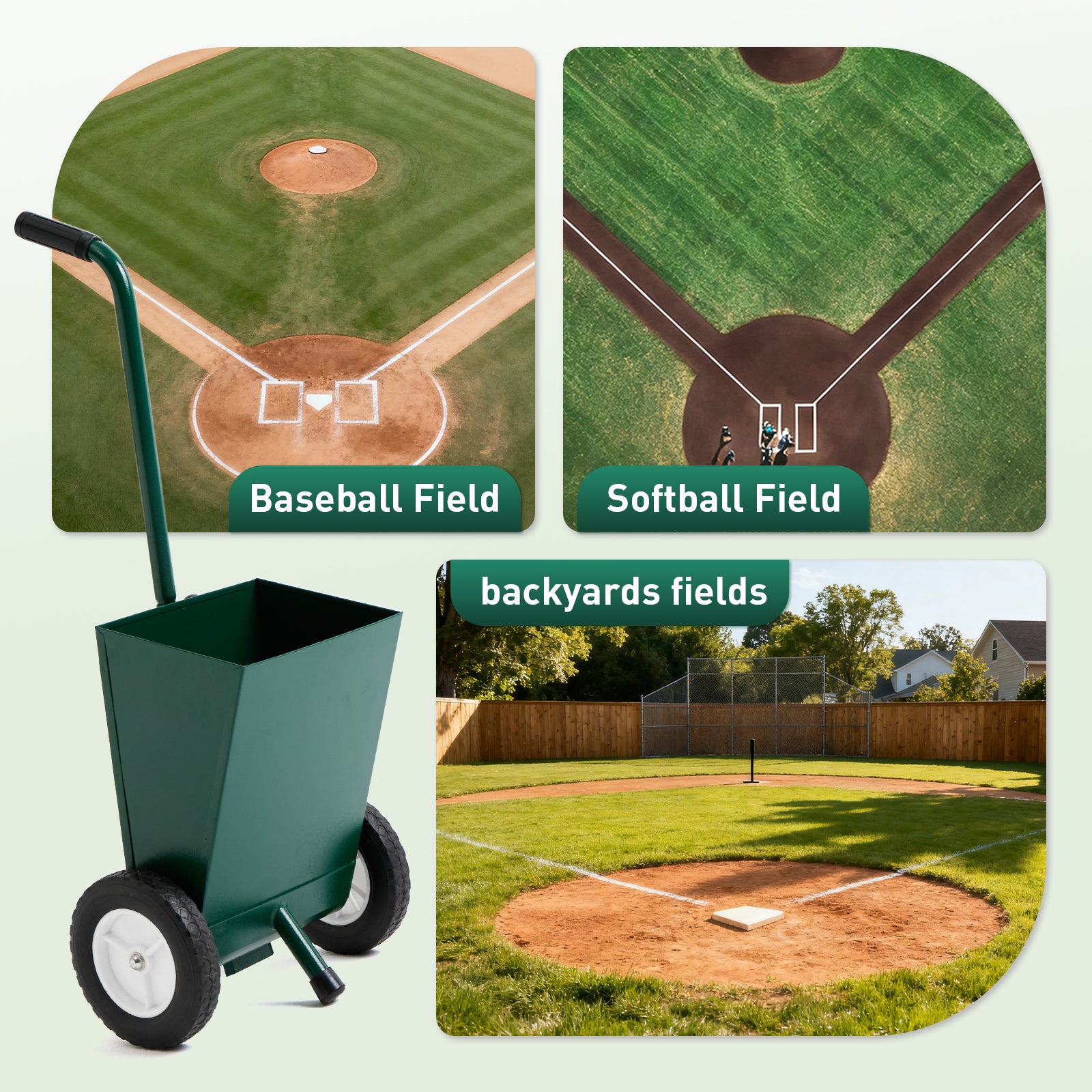 Filed Chalker for Baseball and Softball Field, Dry Line Marker, 25 Lbs