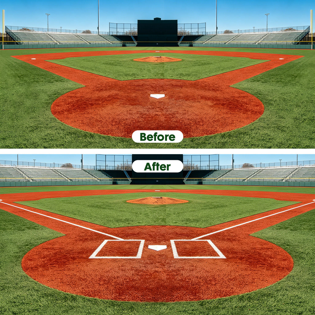 Field chalker for Baseball andSoftball Field, Dry Line Marker, 2" and 4" Wide Lines Adjustable, 25 Lbs