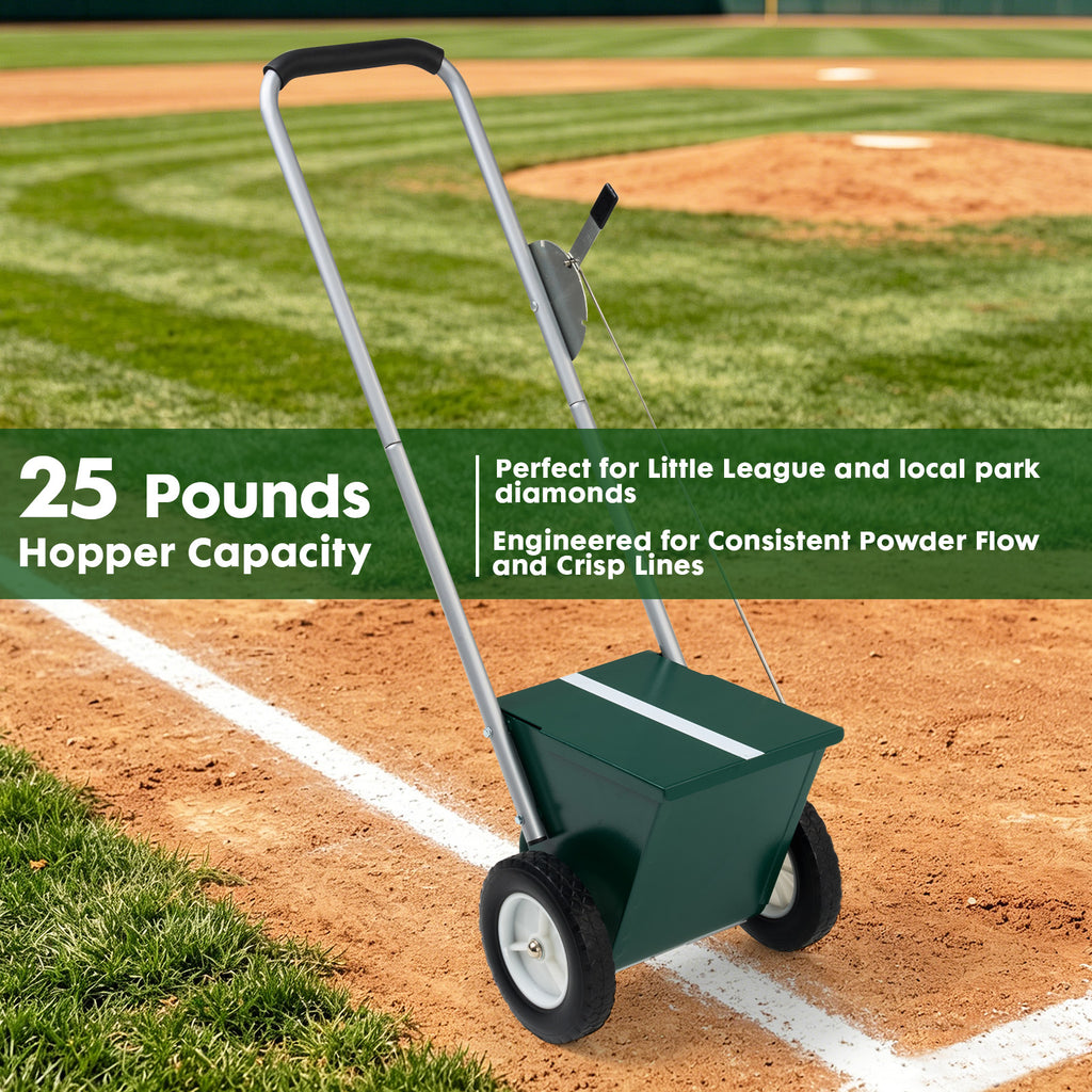 Field chalker for Baseball andSoftball Field, Dry Line Marker, 2" and 4" Wide Lines Adjustable, 25 Lbs